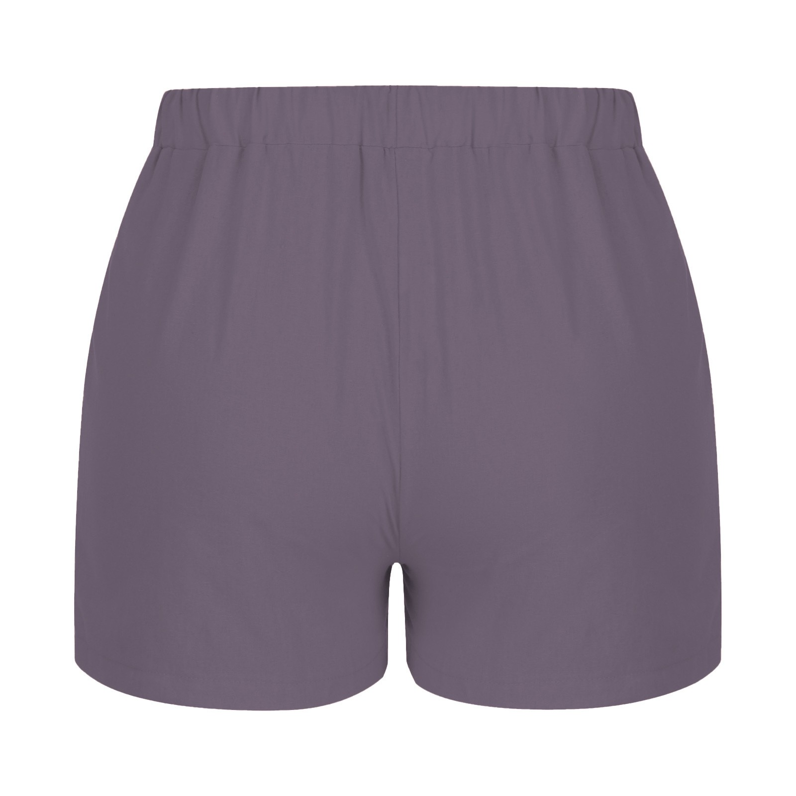 thumbnail image 4 of Pantalones cortos anchos de lino de color liso para mujer: cómodos pantalones de ocio de cinco octavos, 4 of 5
